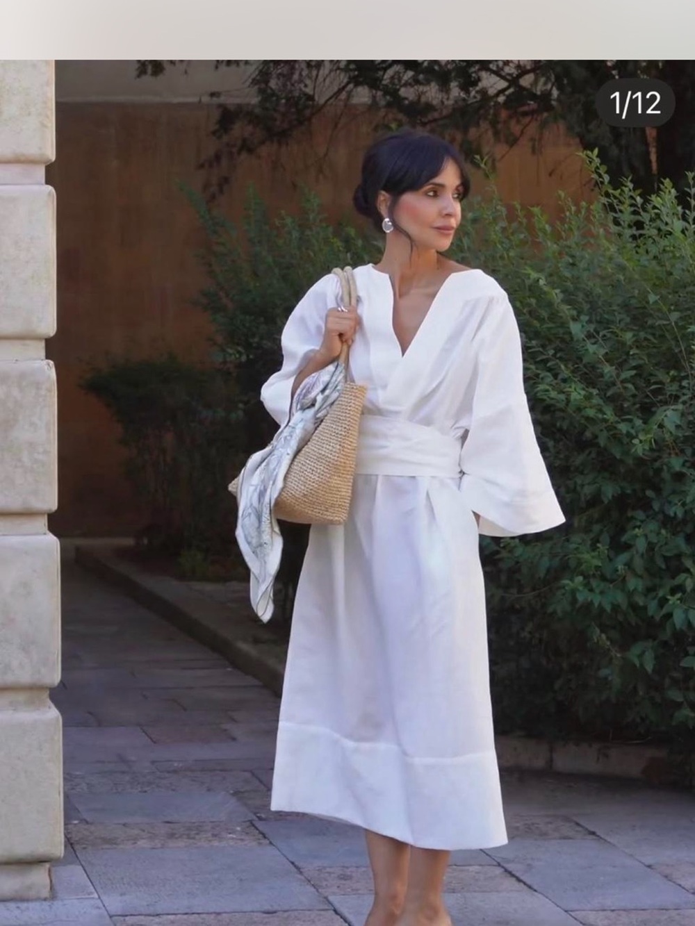 Zara White Wrap Midi Dress